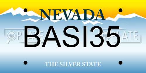 BASI35 Nevada License Plate