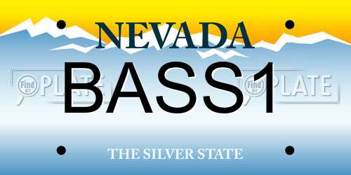 BASS1 Nevada License Plate