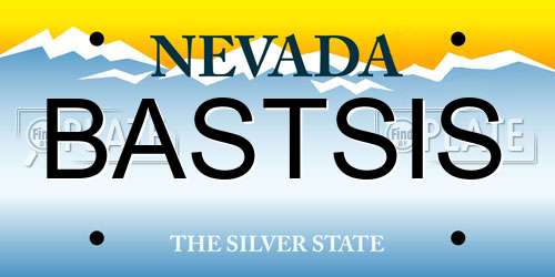 BASTSIS Nevada License Plate