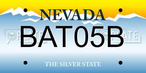 BAT05B Nevada License Plate