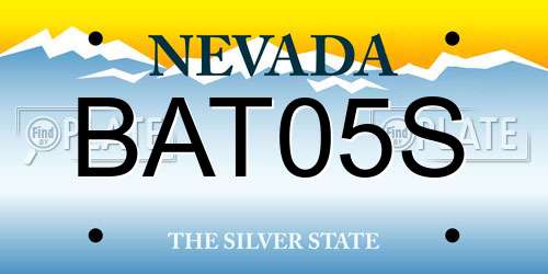 BAT05S Nevada License Plate