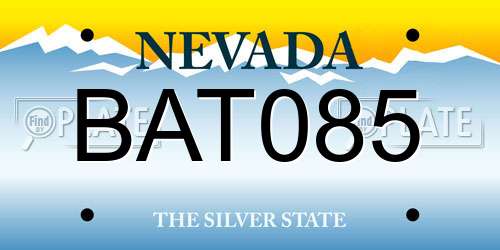 BAT085 Nevada License Plate