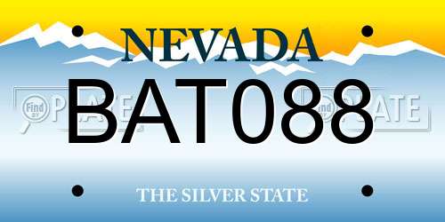 BAT088 Nevada License Plate