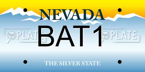 BAT1 Nevada License Plate