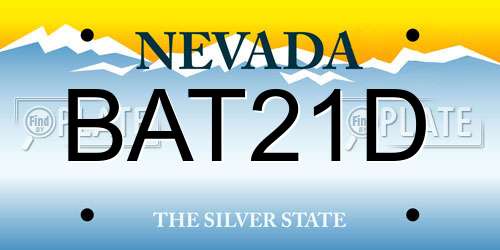 BAT21D Nevada License Plate