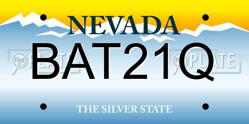BAT21Q Nevada License Plate