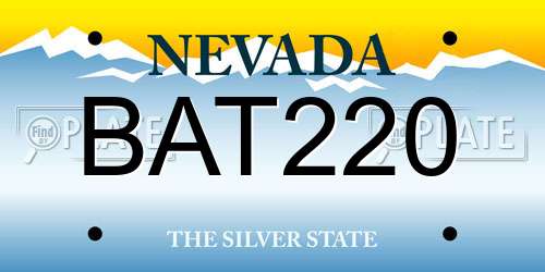 BAT220 Nevada License Plate