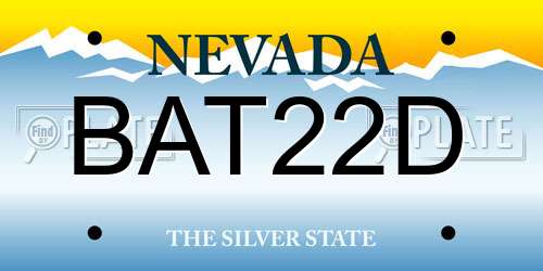 BAT22D Nevada License Plate