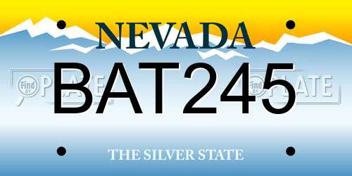 BAT245 Nevada License Plate