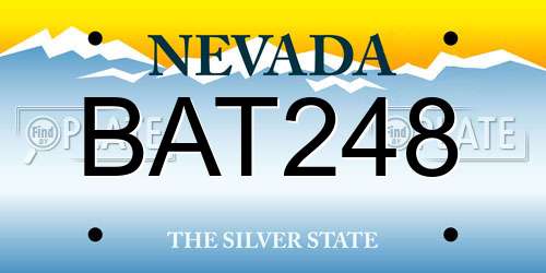 BAT248 Nevada License Plate
