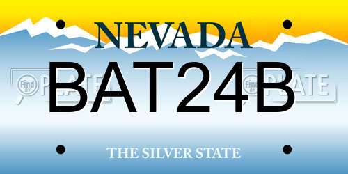 BAT24B Nevada License Plate