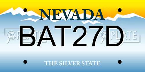 BAT27D Nevada License Plate