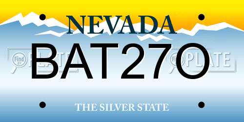 BAT27O Nevada License Plate