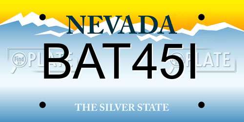 BAT45I Nevada License Plate