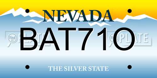 BAT71O Nevada License Plate