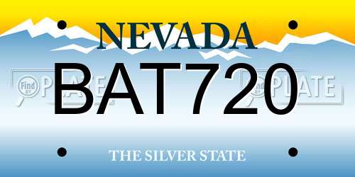 BAT720 Nevada License Plate