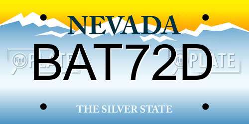 BAT72D Nevada License Plate