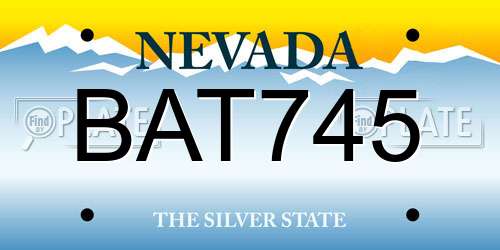BAT745 Nevada License Plate