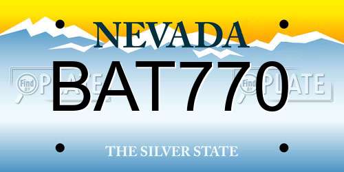 BAT770 Nevada License Plate