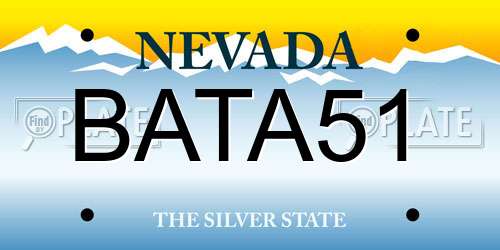 BATA51 Nevada License Plate