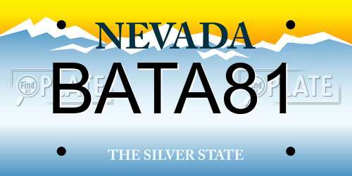 BATA81 Nevada License Plate