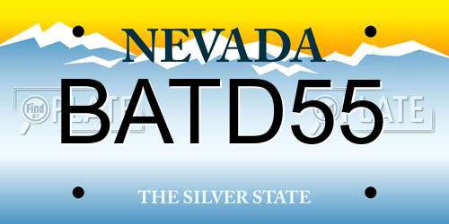 BATD55 Nevada License Plate