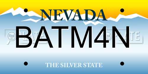 BATM4N Nevada License Plate