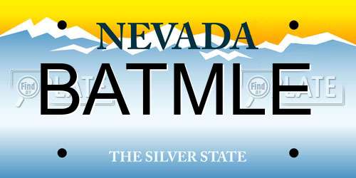BATMLE Nevada License Plate