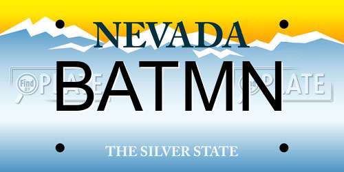 BATMN Nevada License Plate