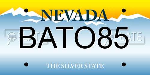 BATO85 Nevada License Plate