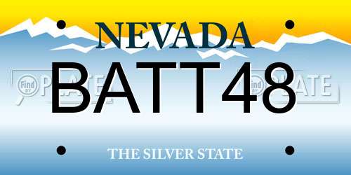 BATT48 Nevada License Plate
