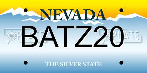 BATZ20 Nevada License Plate