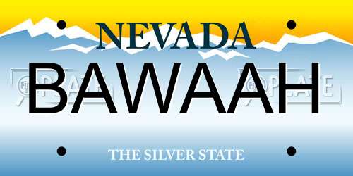 BAWAAH Nevada License Plate