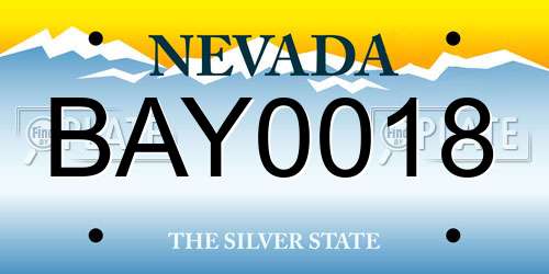 BAY0018 Nevada License Plate
