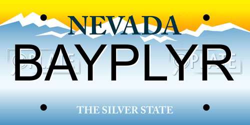 BAYPLYR Nevada License Plate