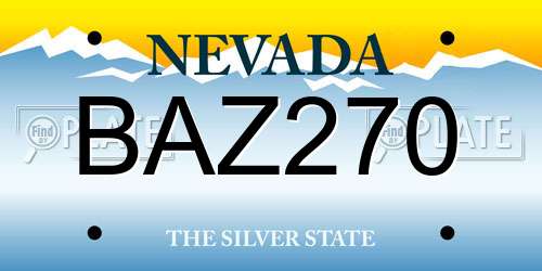 BAZ270 Nevada License Plate