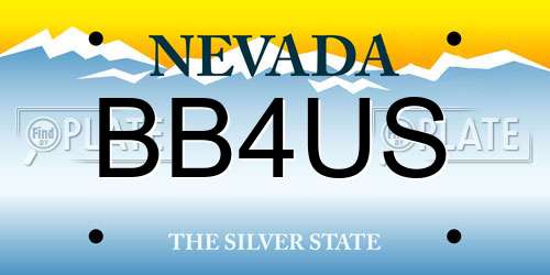 BB4US Nevada License Plate
