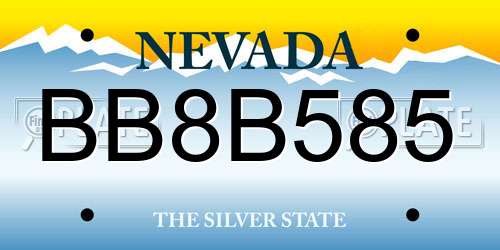 BB8B585 Nevada License Plate