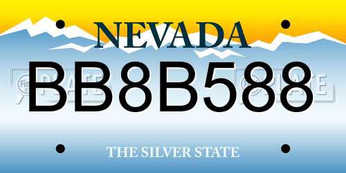 BB8B588 Nevada License Plate