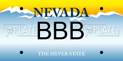 BBB Nevada License Plate