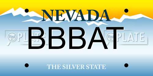 BBBAT Nevada License Plate
