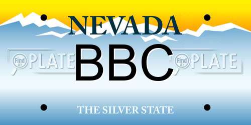 BBC Nevada License Plate
