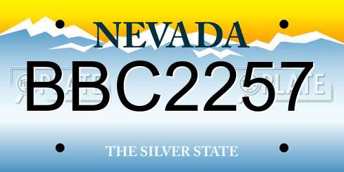 BBC2257 Nevada License Plate