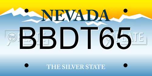 BBDT65 Nevada License Plate