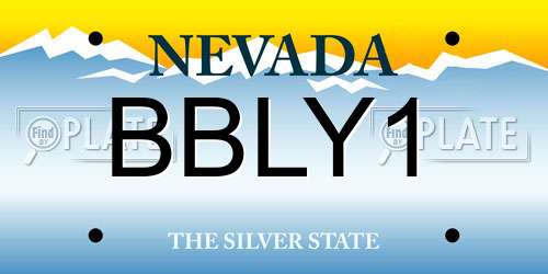 BBLY1 Nevada License Plate