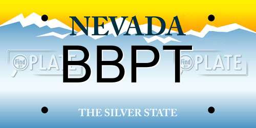 BBPT Nevada License Plate