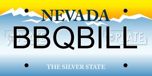 BBQBILL Nevada License Plate
