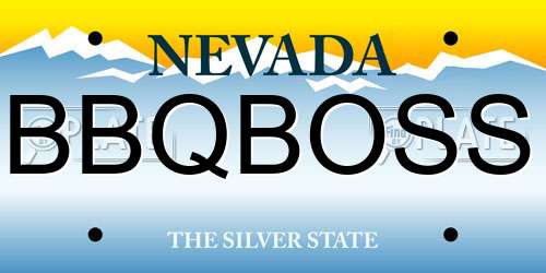 BBQBOSS Nevada License Plate