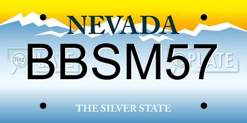 BBSM57 Nevada License Plate