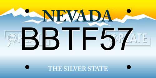 BBTF57 Nevada License Plate